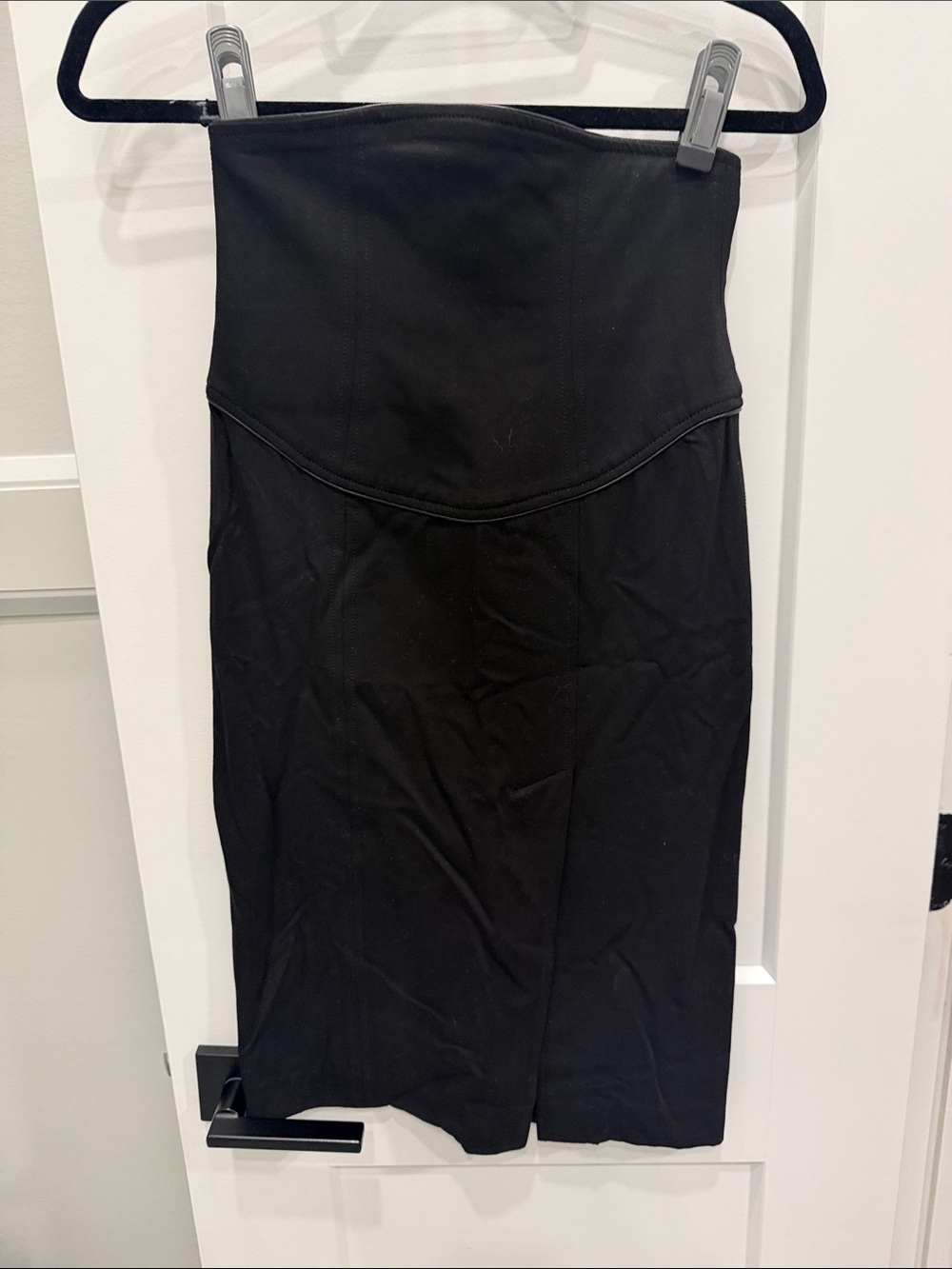 bebe Black Strapless Pencil Skirt